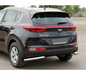 Задній захист куточки AK003 (нерж) для Kia Sportage 2015-2021 рр