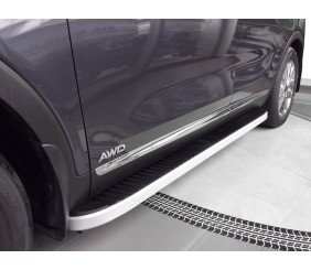 Бокові пороги Tayga Grey (2 шт., алюміній) 2010-2013 для Kia Sorento II XM рр