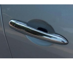 Накладки на ручки (4 шт, нерж) Carmos - турецька сталь для Renault Megane II 2004-2009 рр