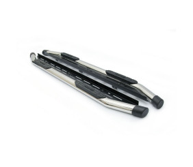 Бокові пороги Amazon Inox (2 шт., нержавійка) 76мм для Mercedes X class 2017-2020 рр