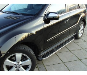 Бокові пороги BlackLine (2 шт, алюміній) для Mercedes GL сlass X164 2006-2012 рр