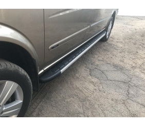 Бокові пороги Duru (2 шт., Алюміній) Коротка (short) і Середня (long) для Mercedes Vito W639 2004-2014 рр