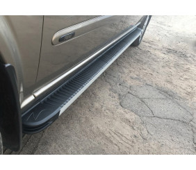 Бокові пороги Maya V1 (2 шт., алюміній) Коротка (short) і Середня (long) для Mercedes Vito W639 2004-2014 рр