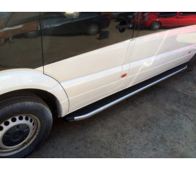 Бокові пороги Fullmond (2 шт., алюм) Long/ExtraLong для Mercedes Sprinter W907/W910 2018- рр