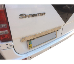Планка над номером (нерж.) Carmos - Турецька сталь для Mercedes Sprinter W906 2006-2018 рр