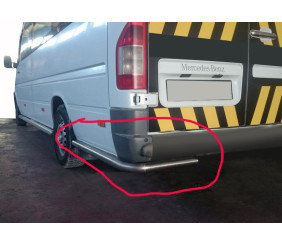 Задні куточки AK-SO (нерж.) Довга база для Mercedes Sprinter W901/902/903/904/905 1995-2006 рр