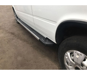 Бокові пороги RedLine V1 (2 шт., Алюміній) Довга база для Mercedes Sprinter W901/902/903/904/905 1995-2006 рр
