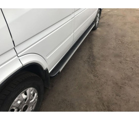 Бокові пороги Maya (2 шт., алюміній) Середня база для Mercedes Sprinter W901/902/903/904/905 1995-2006 рр