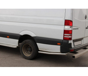 Бічні труби за заднім колесом (2 шт., нерж) ExtraLong база, 60мм для Mercedes Sprinter W907/W910 2018- рр