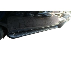 Бокові пороги Allmond Black (2 шт., Алюміній) Коротка (short) і середня (Long) для Mercedes Vito/V-class W447 2014- рр