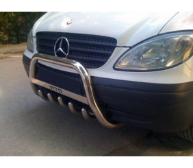 Кенгурятник WT003/004 (нерж.) 60мм, без напису для Mercedes Viano 2004-2014 рр