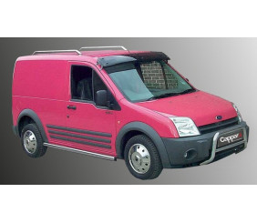 Козирьок на лобове скло (чорний глянець, 5мм) для Ford Connect 2002-2006 рр