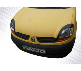 Війки (2 шт., Чорний ABS) (2003-2008) Чорний глянець для Renault Kangoo рр