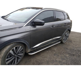 Бокові пороги Maydos V2 (2 шт, алюміній -2026 нерж) для Citroen C5 Aircross 2017- рр