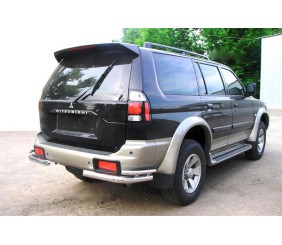 Задні подвійні куточки (2 шт, нерж) для Mitsubishi Pajero Sport 1996-2007 рр