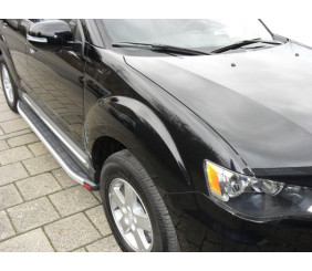 Бокові пороги Fullmond (2 шт., алюм.) для Peugeot 4007 2007-2013 рр