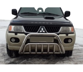 Кенгурятник WT002 (нерж) для Mitsubishi Pajero Sport 1996-2007 рр