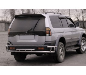 Задній захист AK005-2 (нерж) для Mitsubishi Pajero Sport 1996-2007 рр