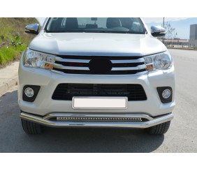 Передній вус подвійний Vegas (2015-2020, нерж) d76/42 мм для Toyota Hilux 2015- рр