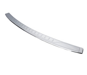 Накладка на задній бампер з загином (Carmos V1, сталь) для Volkswagen Caddy 2004-2010 рр