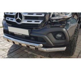 Передній вус Gronder (нерж, 70мм) для Mercedes X class 2017-2020 рр