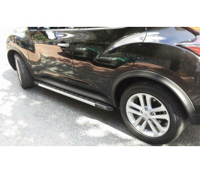 Бокові пороги Duru (2 шт., Алюміній) для Nissan Juke 2010-2019 рр