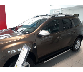 Бокові пороги DURU (2 шт, алюміній ) для Dacia Duster 2018-2024 рр
