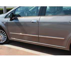 Молдинг дверний (4 шт., нерж.) для Fiat Linea 2006-2018 рр