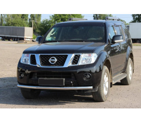 Передній захист ST008-1 (нерж) для Nissan Pathfinder R51 2005-2014 рр