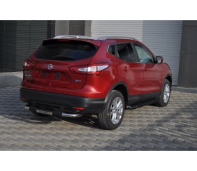 Бокові пороги Allmond Black (2 шт., алюміній) для Nissan Qashqai 2014-2021 рр