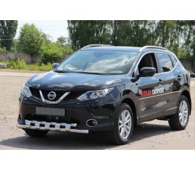 Передній захист ST015 (нерж) для Nissan Qashqai 2014-2021 рр