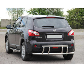 Задня дуга AK011 (нерж.) для Nissan Qashqai 2010-2014 рр