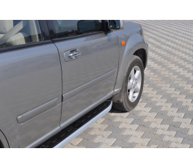 Бокові пороги Fullmond (2 шт., алюм.) для Nissan X-trail T30 2002-2007 рр
