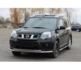Передній захист ST014 (нерж) для Nissan X-trail T31 2007-2014 рр