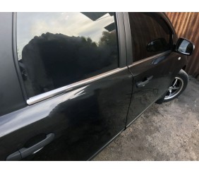 Окантовка вікон (4 шт, нерж) для Nissan Note 2004-2012 рр