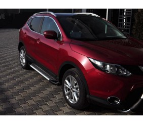 Бокові пороги Line (2 шт., алюм.) для Nissan Qashqai 2014-2021 рр