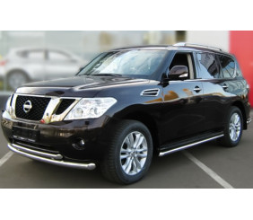 Передній захист подвійний (нерж) для Nissan Pathfinder R51 2005-2014 рр