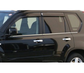 Окантовка стекол (6 шт, нерж) Carmos - Турецька сталь для Nissan X-trail T30 2002-2007 рр