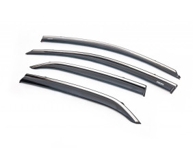 Вітровики з хромованим молдингом (4 шт, Niken) для Toyota Corolla 2007-2013 рр