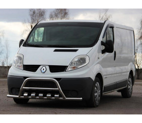 Кенгурятник з вусами WT003-15 (нерж.) для Opel Vivaro 2001-2015 рр