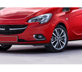 Накладки на противотуманки (2 шт, нерж) Carmos - Турецька сталь для Opel Corsa E 2015-2019 рр