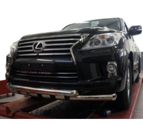 Передній захист Gronder (2008-2015 нерж) для Lexus LX570/450d рр