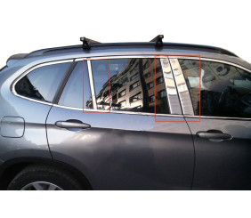 Молдинги дверних стійок (нерж.) 6 шт. для BMW X1 E84 2009-2015 рр