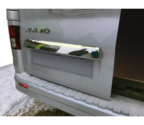 Планка над номером (нерж) OmsaLine - Італійська нержавійка для Opel Vivaro 2015-2019 рр