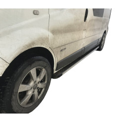 Бокові пороги Maya (2 шт., алюміній) Довга база для Opel Vivaro 2001-2015 рр