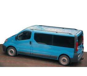 Рейлінги Чорні Довга база, Метал. ніжки для Nissan Primastar 2002-2014 рр