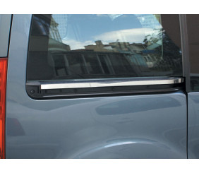 Молдинги на зсувні двері (2 шт., нерж.) OmsaLine - Італійська нержавійка для Citroen Berlingo 2008-2018 рр