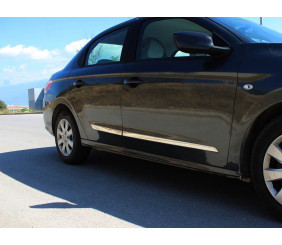 Молдинг дверний (4 шт, нерж.) для Citroen C-Elysee 2013-2022 рр