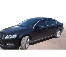 Вітровики з хромованим молдингом молдингом SD (4 шт, EU, HIC) для Volkswagen Passat B7 2012-2015 рр