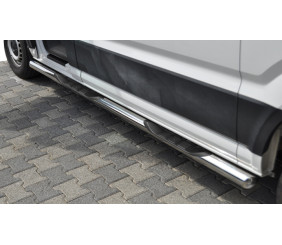 Бічні труби (2 шт., нерж) d60, Long/ExtraLong для Volkswagen Crafter 2016- рр